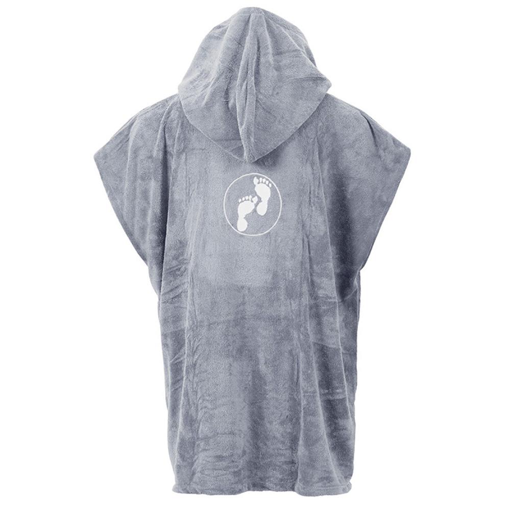 Two Bare Feet Kids Towelling Changing Robe - Grey Extra Image 1